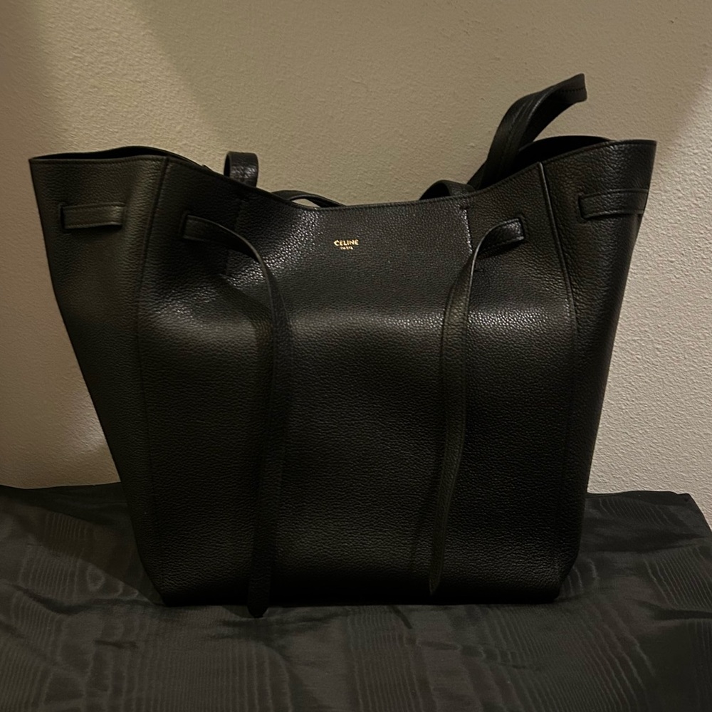 Celine Small Black Cabas Phantom tote
